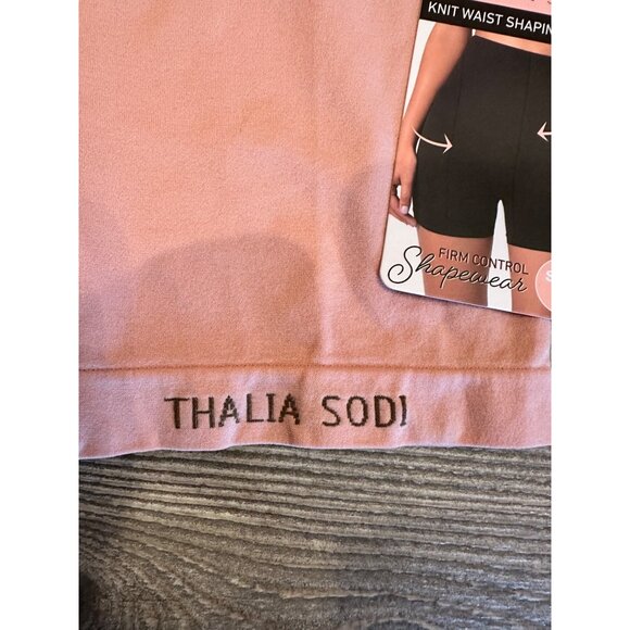 Thalia Sodi Knit Waist Shaping Shorts Firm Control Shapewear Size L Pink - Picture 7 of 8